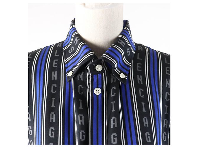 Camisa oversized con botones y logo de rayón de Balenciaga Multicolor - vista 4