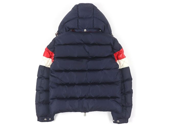 Moncler JANVRY Giacca in Piuma di Nylon Blu Navy - view 4