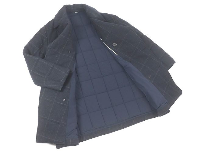 Hermès Abrigo de doble botonadura de cachemira HERMES Gris Gris antracita - vista 3