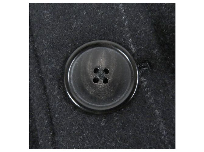 Hermès Abrigo de doble botonadura de cachemira HERMES Gris Gris antracita - vista 5