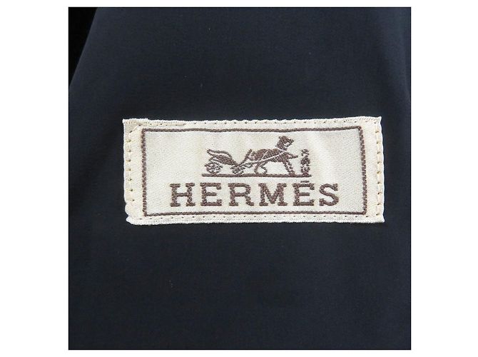 Hermès Abrigo de doble botonadura de cachemira HERMES Gris Gris antracita - vista 6