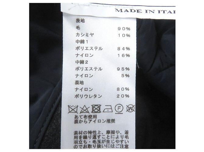 Hermès Abrigo de doble botonadura de cachemira HERMES Gris Gris antracita - vista 8