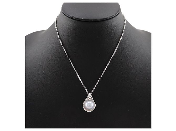 Collana in argento con perle Mabe Tasaki - vista 2