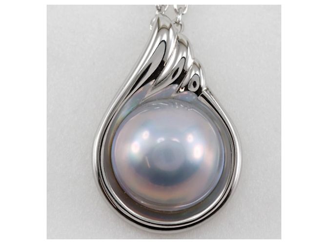 Collana in argento con perle Mabe Tasaki - vista 6