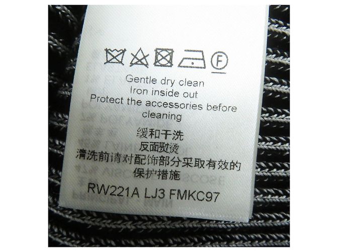 Cardigan a maniche a campana Louis Vuitton Nero M Grigio - vista 10