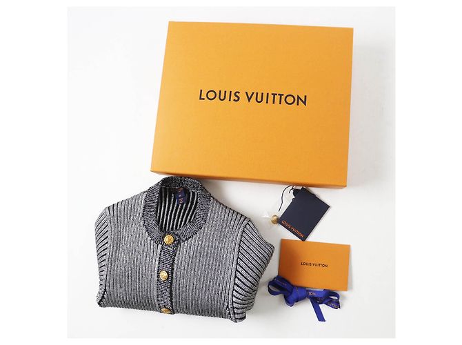 Cardigan a maniche a campana Louis Vuitton Nero M Grigio - vista 2