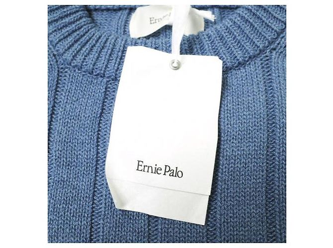 Autre Marque Suéter de algodón de punto ancho Ernie Palo Azul - vista 3