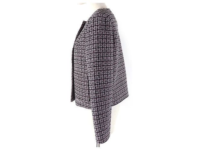 Chaqueta de tweed COACH Signature XS Negro Rosa Blanco - vista 2