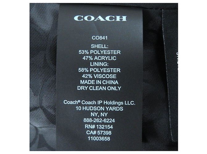 Chaqueta de tweed COACH Signature XS Negro Rosa Blanco - vista 9