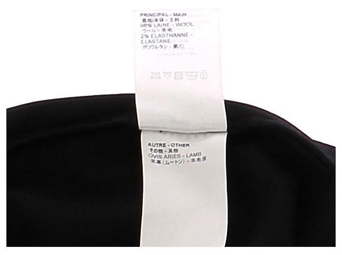 Louis Vuitton Calça preta de lã Preto - vista 6