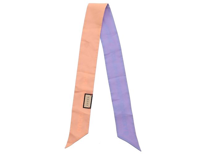 Papillon Gucci in seta arancione - vista 2