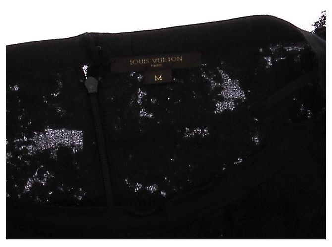 Louis Vuitton Falda negra de encaje Negro - vista 5