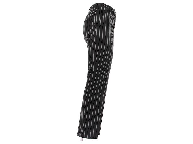 Louis Vuitton Calça de terno listrada em preto e branco - vista 3
