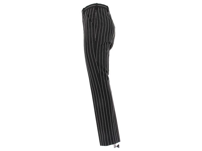 Louis Vuitton Calça de terno listrada em preto e branco - vista 4