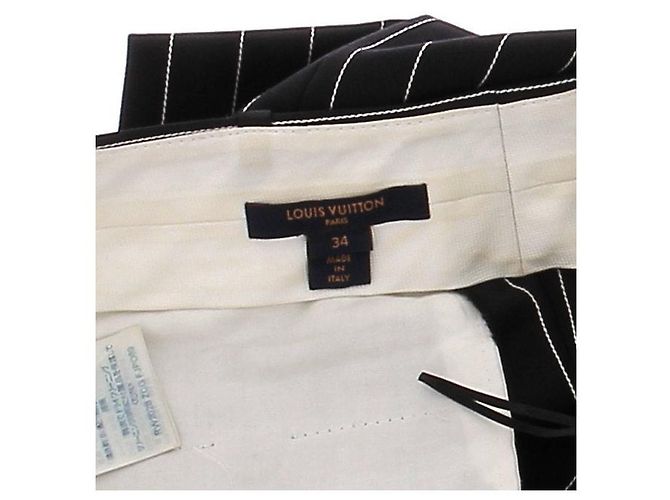 Louis Vuitton Calça de terno listrada em preto e branco - vista 5