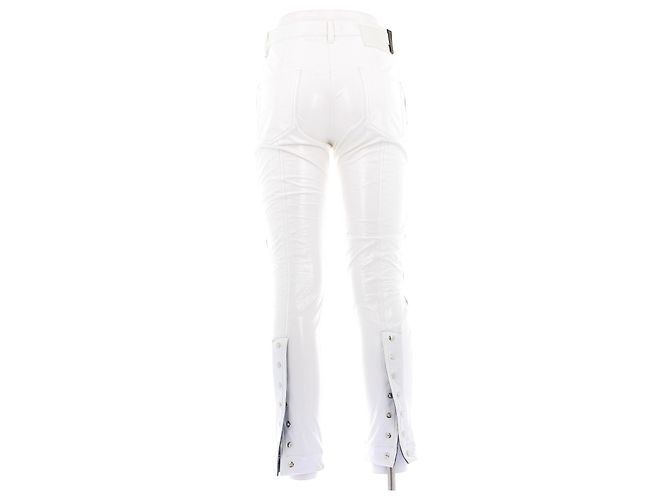Louis Vuitton Jean de vinilo con panel de mezclilla Blanco - vista 2