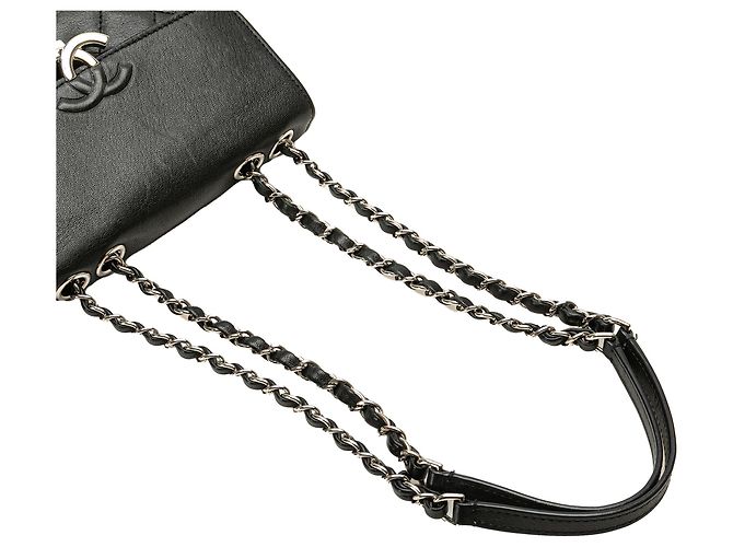 Chanel Nero Piccola Borsa in Pelle di Capra Trapuntata CC - vista 10