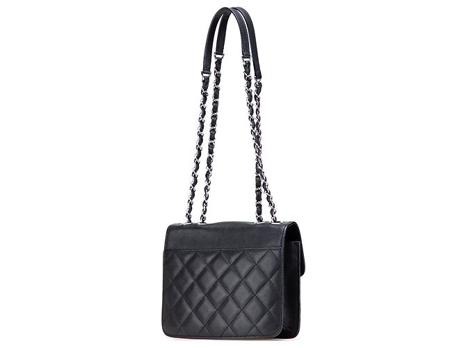 Chanel Nero Piccola Borsa in Pelle di Capra Trapuntata CC - vista 2