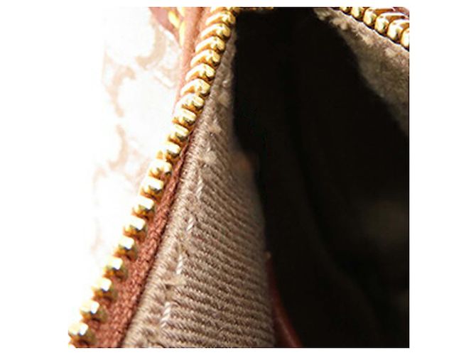 Céline Borsa a tracolla Celine in tela Macadam beige - vista 10