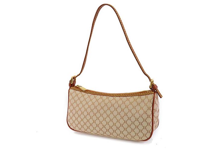 Céline Borsa a tracolla Celine in tela Macadam beige - vista 2