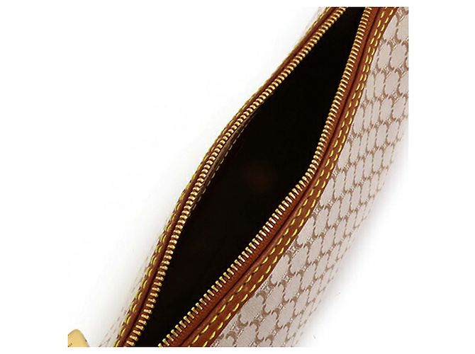 Céline Borsa a tracolla Celine in tela Macadam beige - vista 4