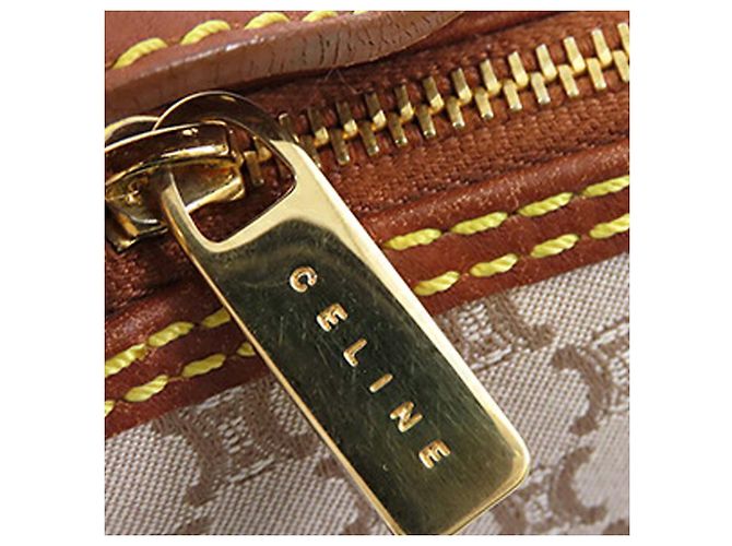 Céline Borsa a tracolla Celine in tela Macadam beige - vista 5