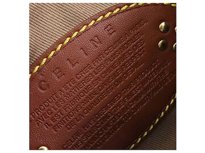 Céline Borsa a tracolla Celine in tela Macadam beige - vista 7