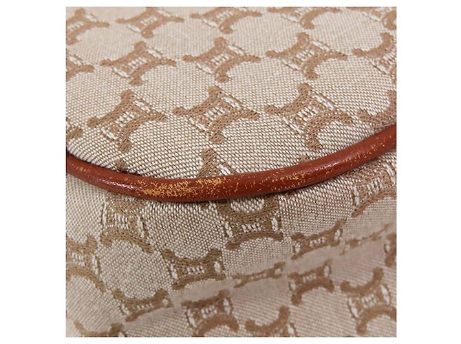 Céline Borsa a tracolla Celine in tela Macadam beige - vista 9