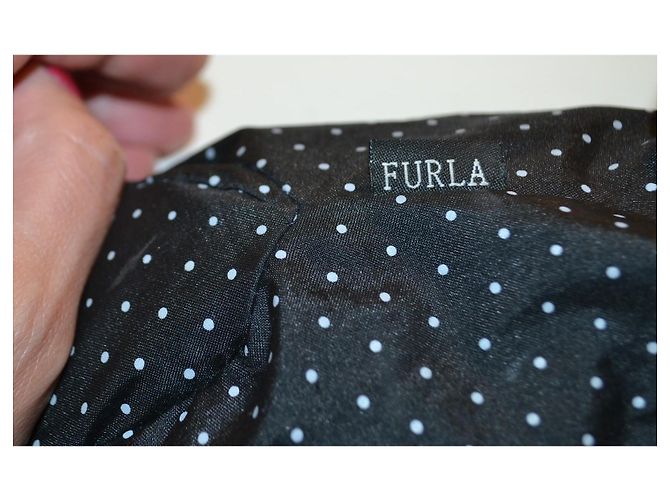 Pochette Furla Nera in Tessuto con Moschettone Nero - vista 6