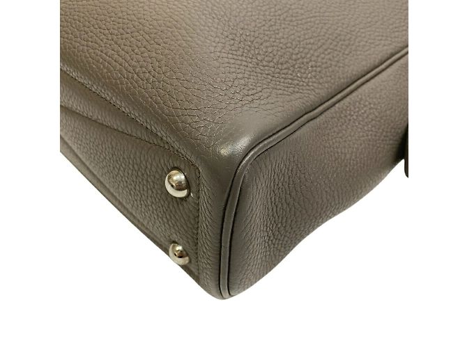 Hermès Borsa Hermes Victoria 40 grigia Marrone - vista 3