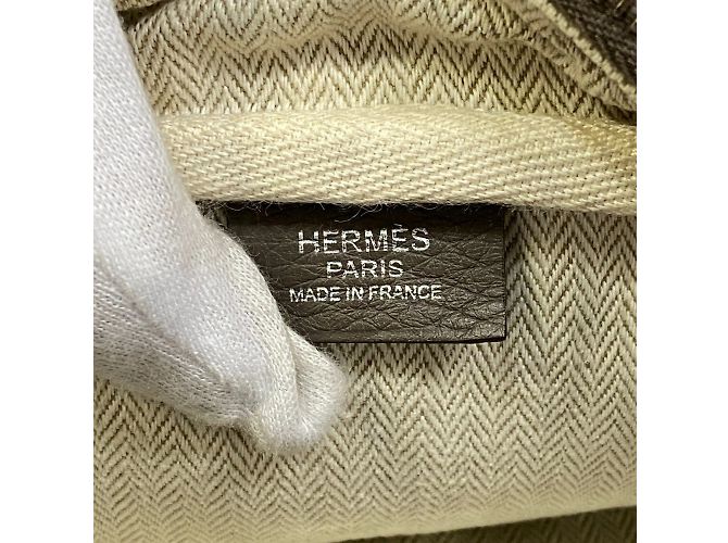 Hermès Borsa Hermes Victoria 40 grigia Marrone - vista 9