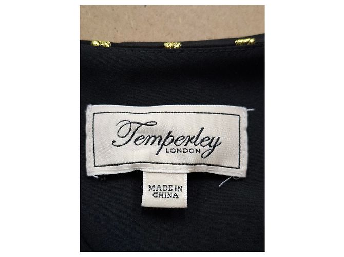 Temperley London Wondering Spitzen-Midi-Kleid aus schwarzer Viskose - Ansicht 6