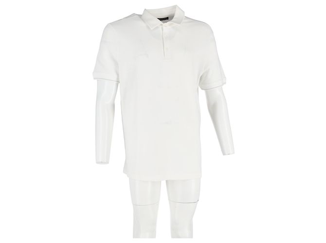 Polo Loro Piana in cotone bianco Crudo - vista 4