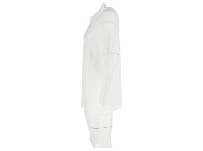 Polo Loro Piana in cotone bianco Crudo - vista 5