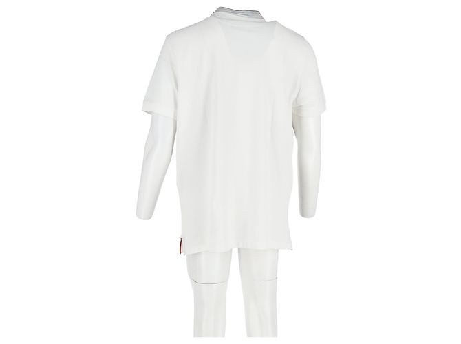 Polo de algodón blanco con cuello de chevron Missoni Crudo - vista 6
