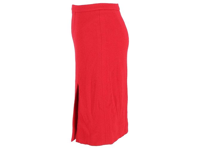 Falda midi Dior en poliéster rojo Roja - vista 2
