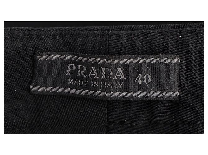 Prada gerade geschnittene Hose aus schwarzem Polyester - Ansicht 13