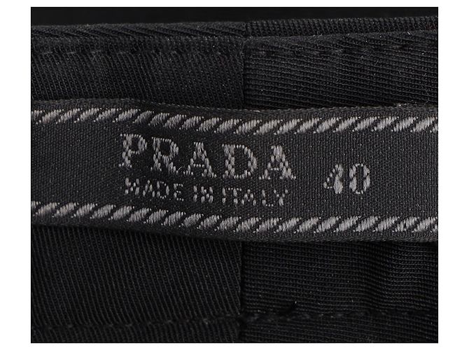 Prada gerade geschnittene Hose aus schwarzem Polyester - Ansicht 6