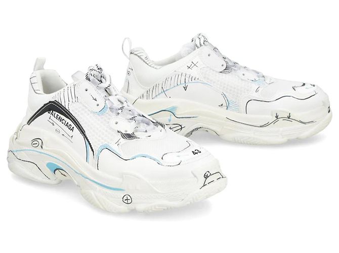 Sneakers Triple S Balenciaga Bianco - vista 2