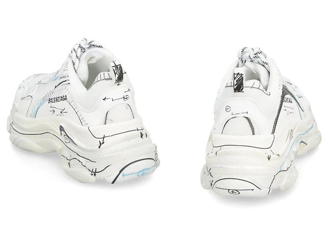 Sneakers Triple S Balenciaga Bianco - vista 3
