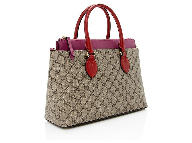 Gucci GG Supreme Piccola Tote Marrone Beige - vista 2