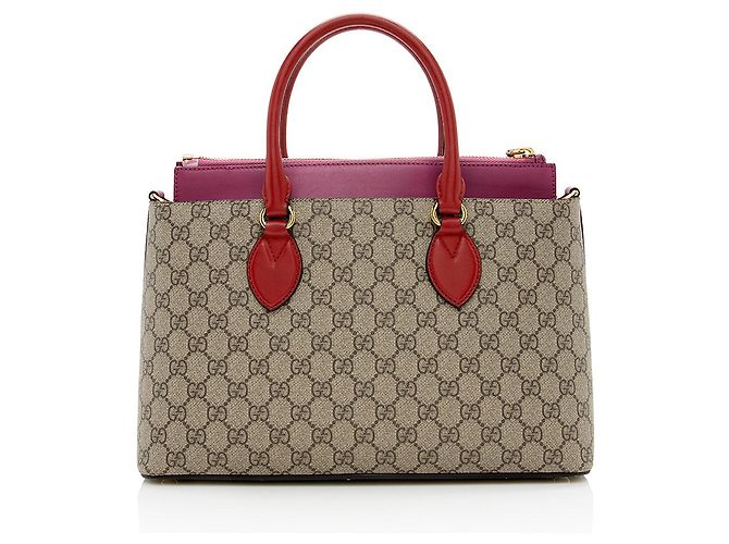 Gucci GG Supreme Piccola Tote Marrone Beige - vista 3