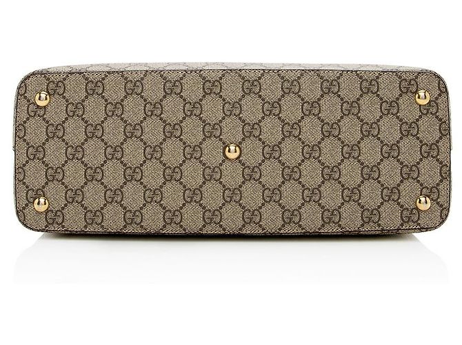Gucci GG Supreme Piccola Tote Marrone Beige - vista 4