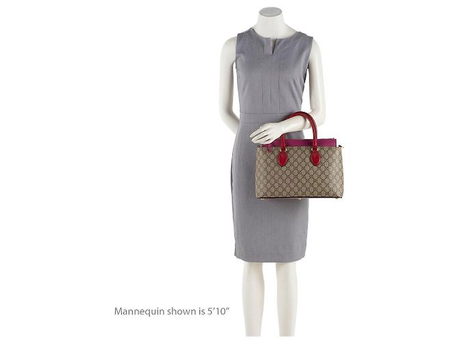 Gucci GG Supreme Piccola Tote Marrone Beige - vista 5
