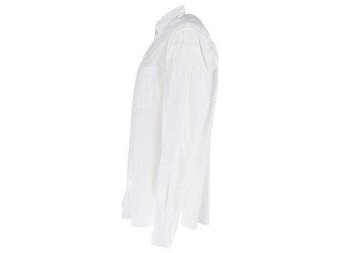 Camicia con bottoni Giorgio Armani in cotone bianco Crudo - vista 2