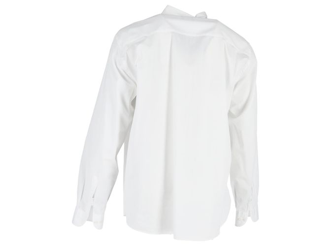 Camicia con bottoni Giorgio Armani in cotone bianco Crudo - vista 3