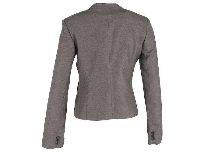 Joseph Buttoned Jacket in Grey Wool - view 3