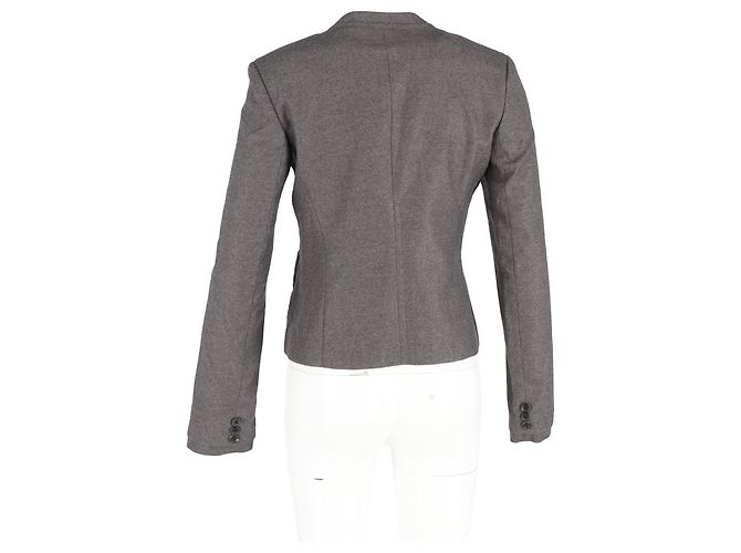 Joseph Buttoned Jacket in Grey Wool - view 6