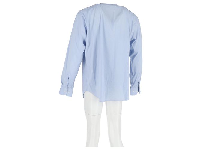 Camicia a maniche lunghe a stampa check in cotone blu di Giorgio Armani Multicolore - vista 6