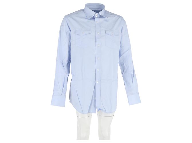 Camicia Dolce & Gabbana in cotone azzurro - vista 4